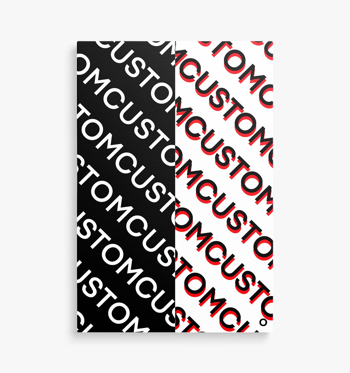 Art - Canvas - Custom Design - Black - White - Red