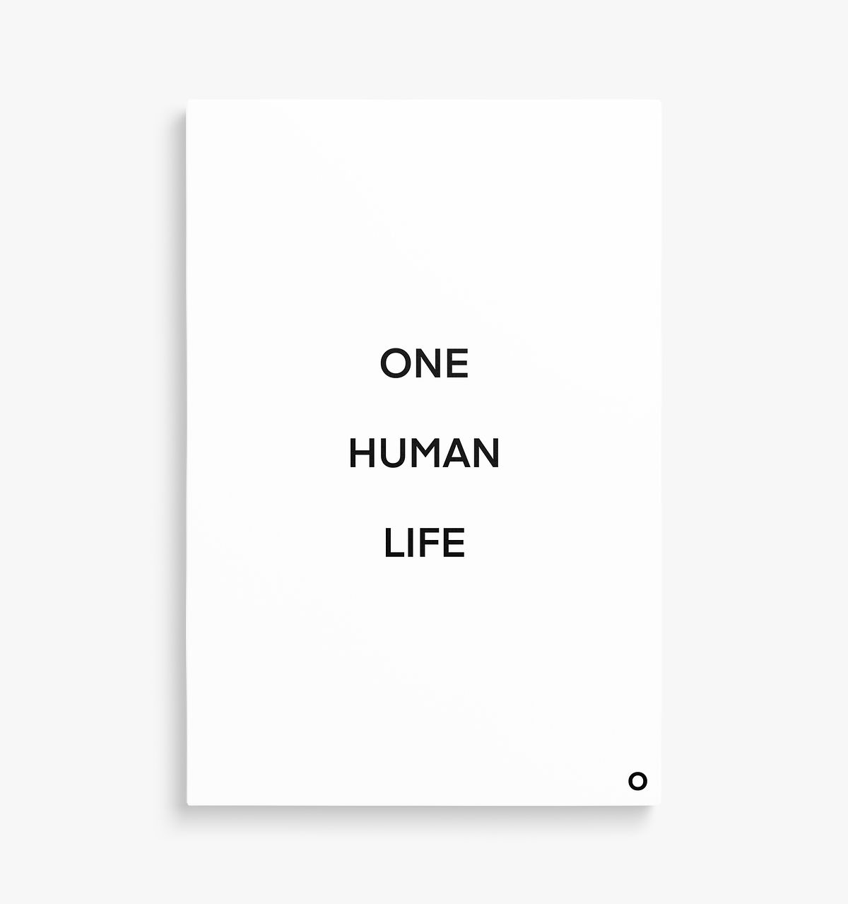 Cost of - Canvas - One Human Life - White