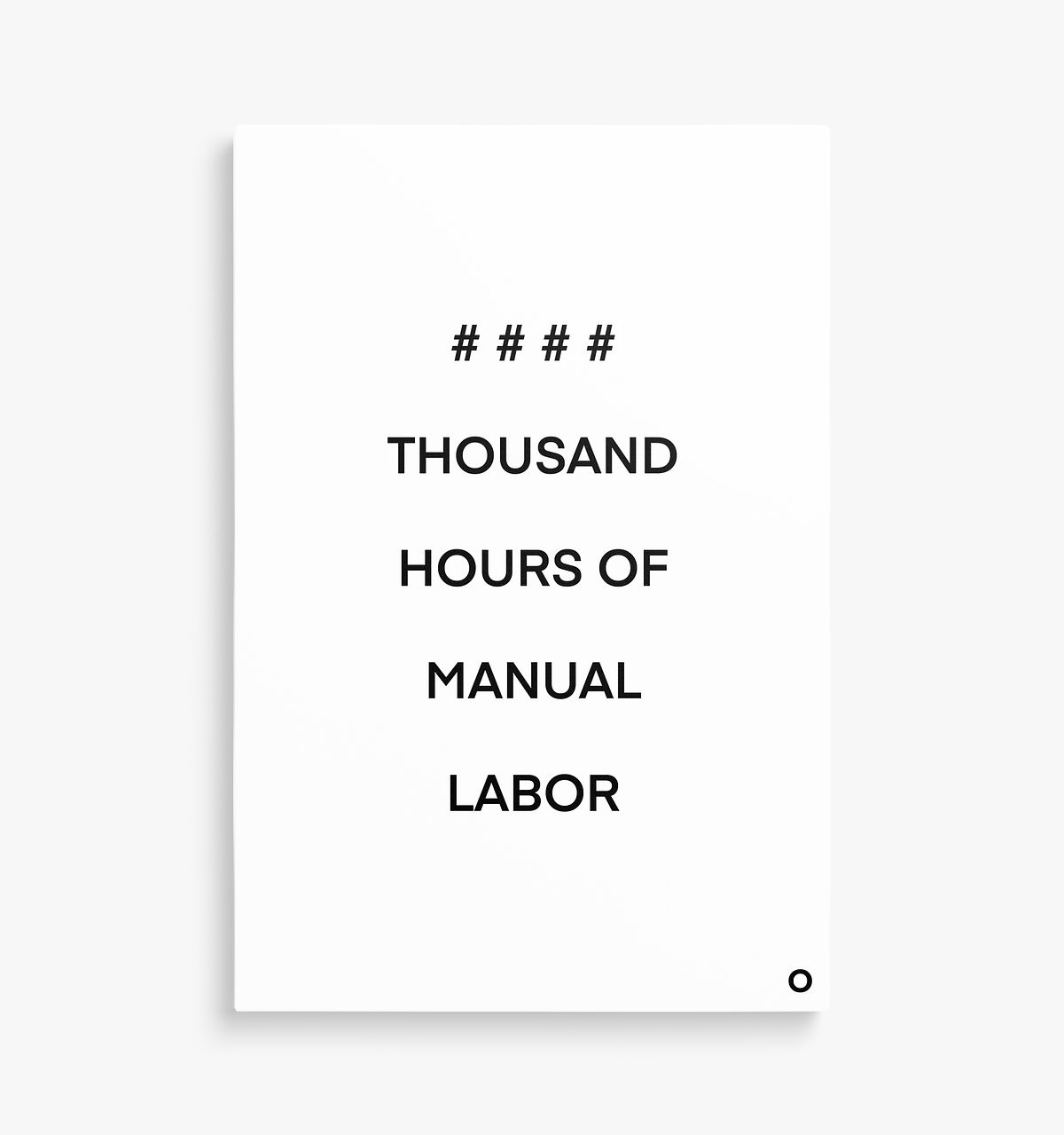 Cost of - Canvas - Thousand Hours - White