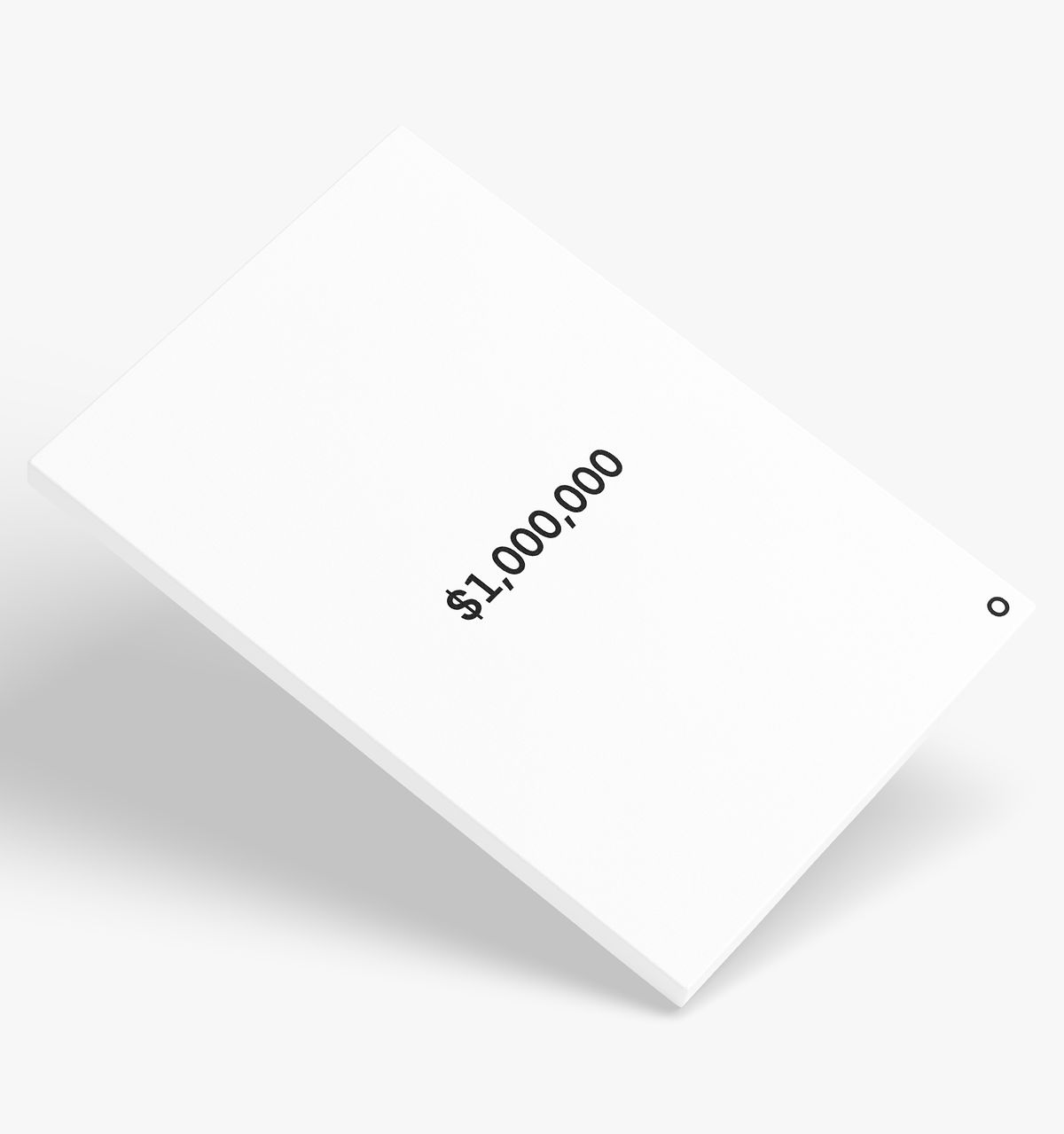 Price Up Front - Canvas - $1,000,000 - White - Image 3