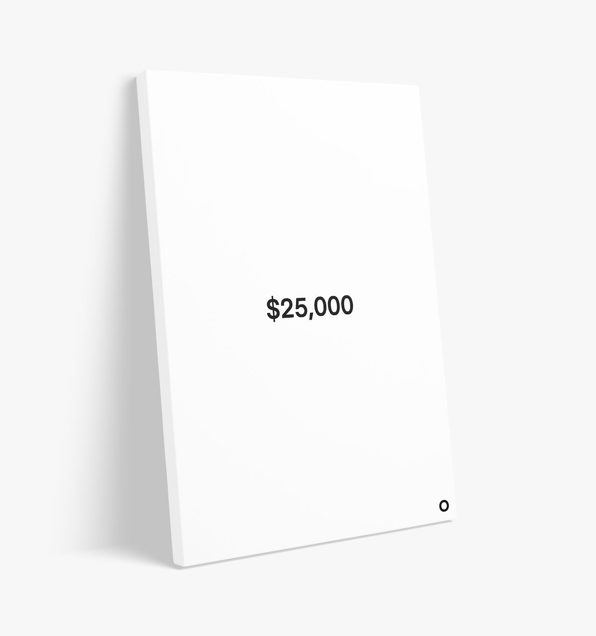 Price Up Front - Canvas - $25,000 - White - Image 2